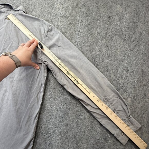 Carhartt Force Mandan Shirt Men M Gray Ripstop Nylon Cotton Long Sleeve Solid - Picture 14 of 16